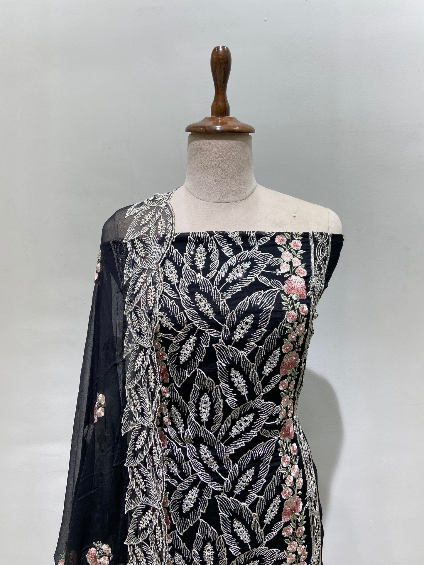 Black heavy royal kurta suit set