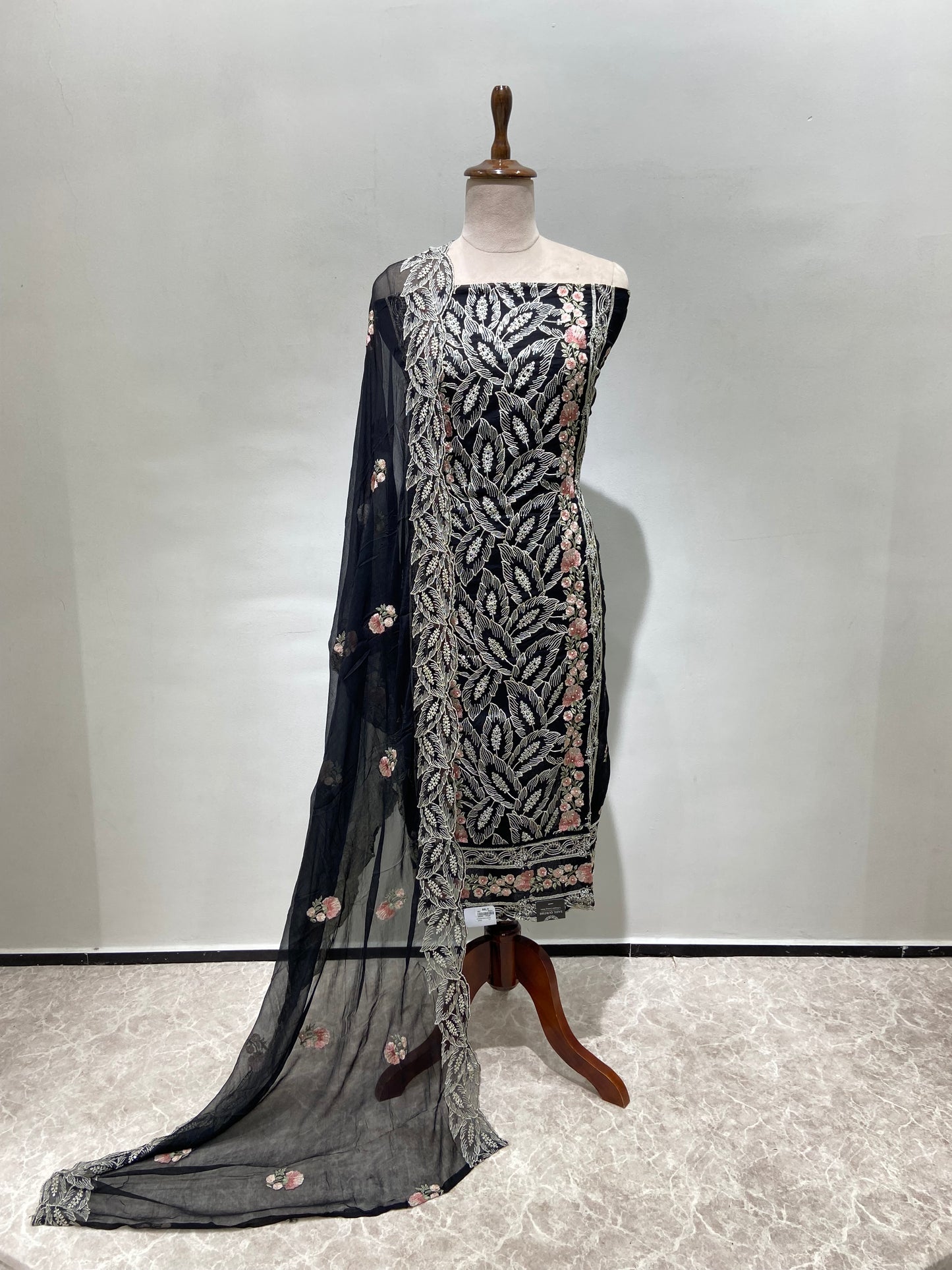 Black heavy royal kurta suit set