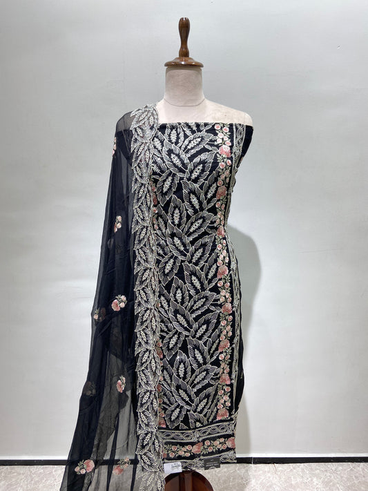 Black heavy royal kurta suit set