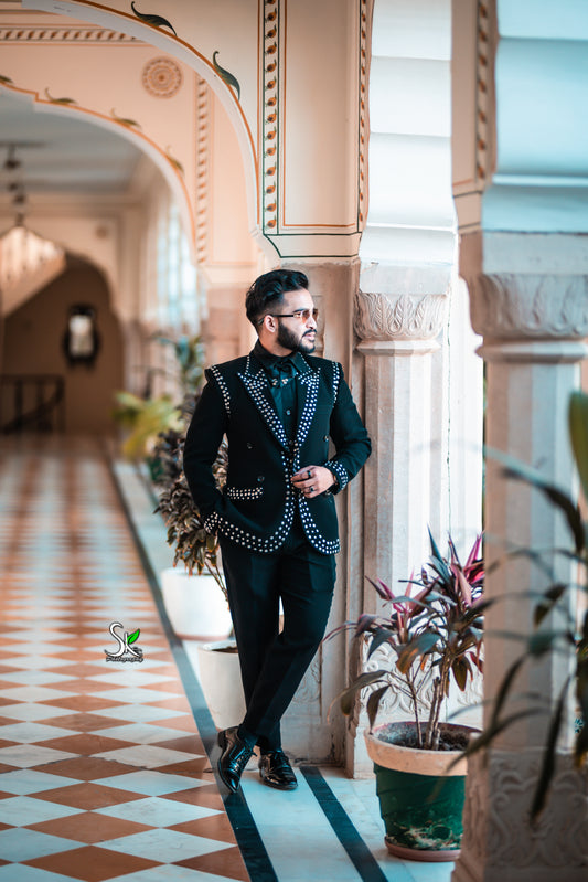 Black Stud Suit set