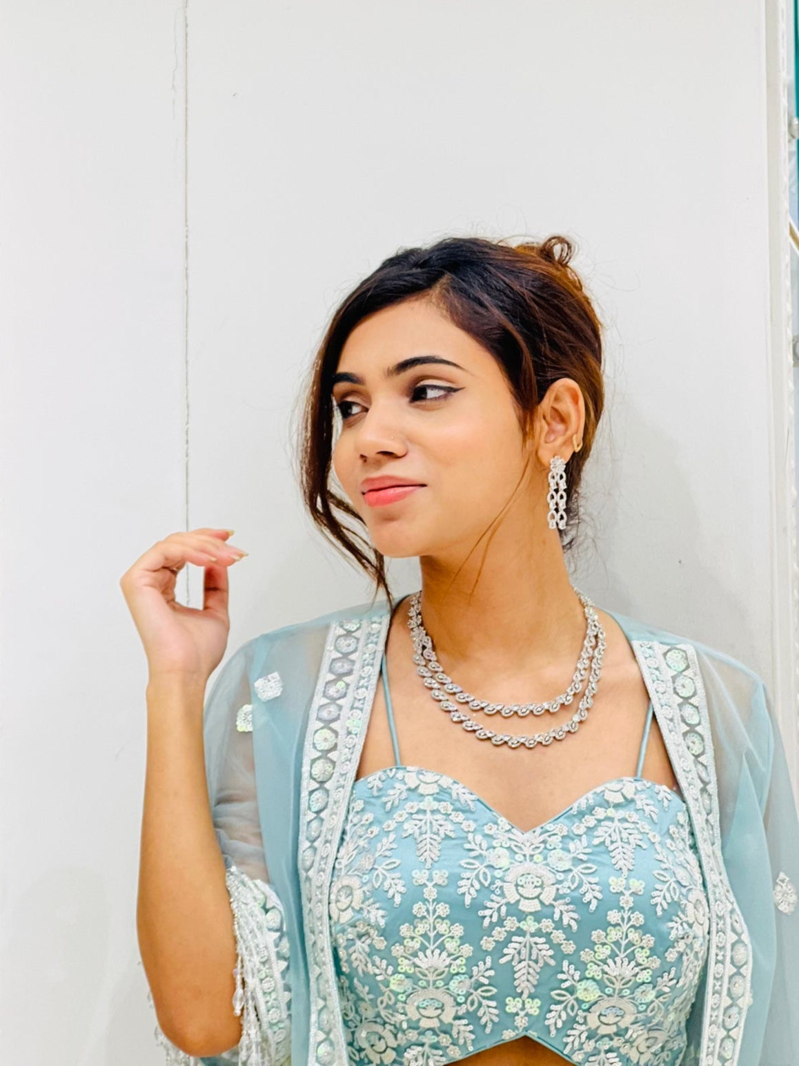 Modern Grace: Updated Style Sky Blue Sharara