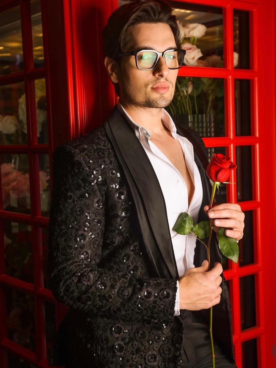 Ebraheem Al Samadi In our Black sequined Suit